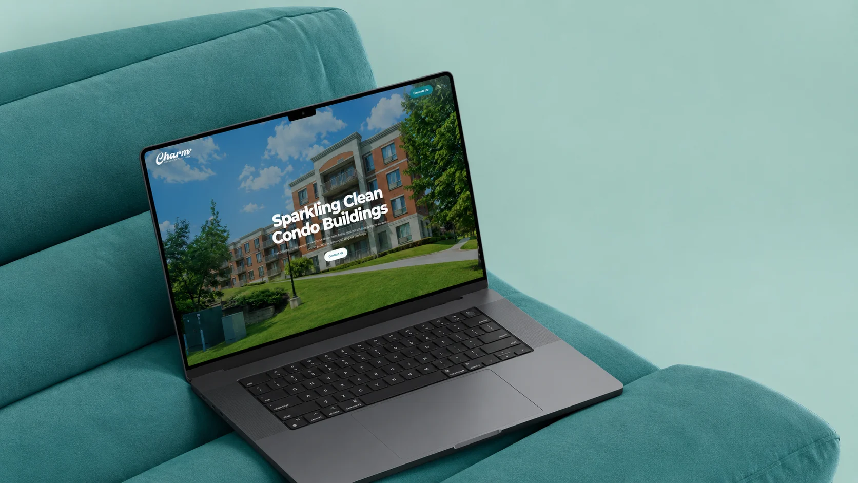 CHARM cleaning services website cover image